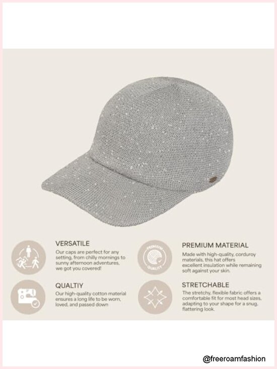 Sparkly Sequin Baseball Cap, Adjustable Back Lightweight Fashion Cap for Women main image 6